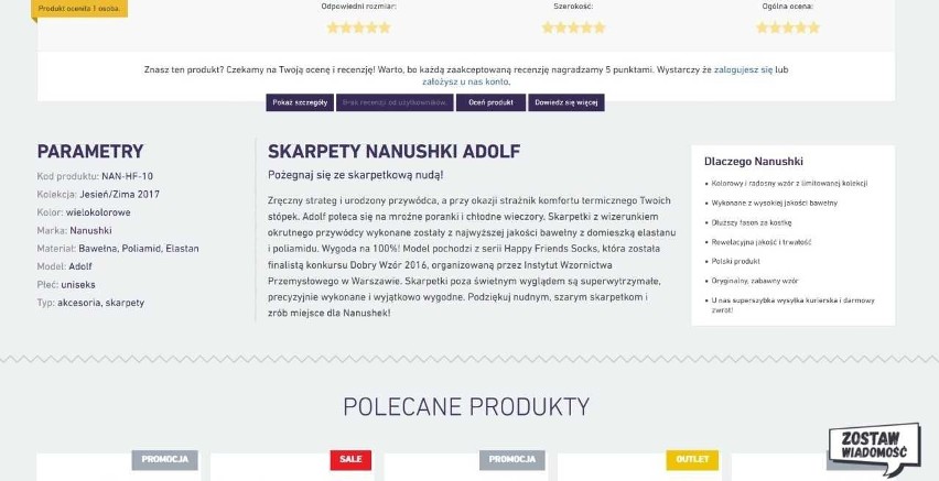 Nazwa skarpetek „Adolf” już zniknęła z oferty producenta....