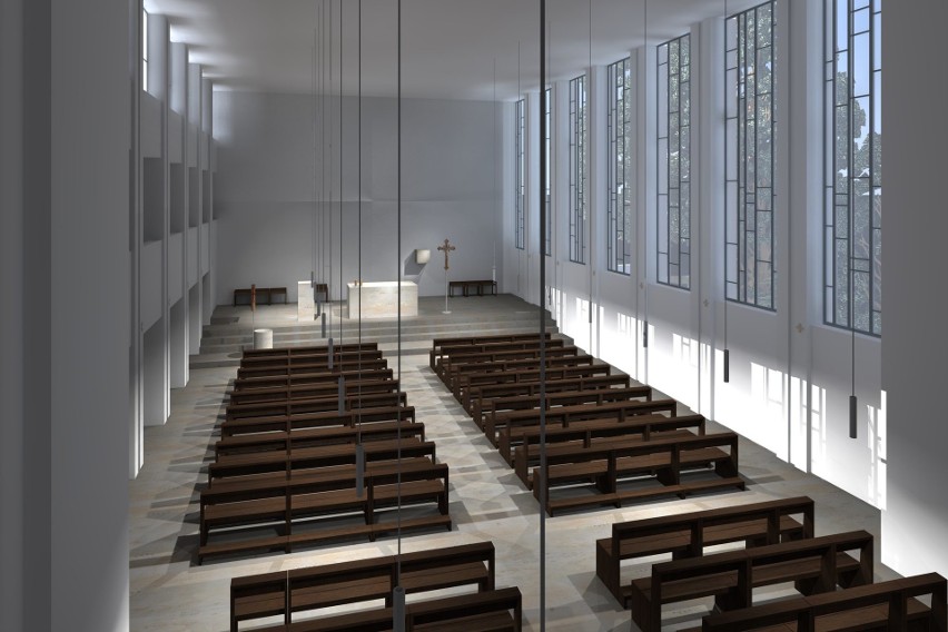 Nowe wizualizacje wnętrza kościoła dominikanów przy ul....