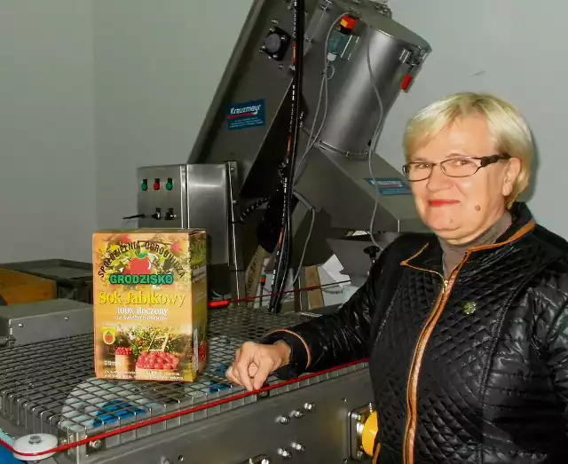 Jolanta Majka, sadowniczka z „Grodziska” w tłoczni