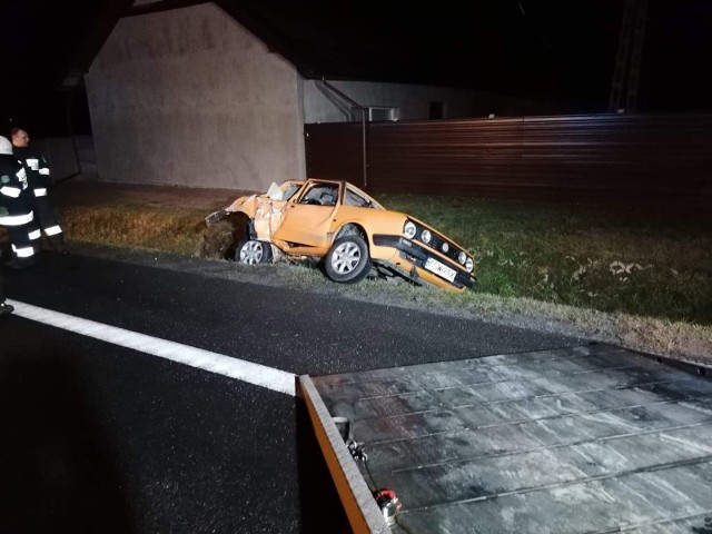 Wypadek w Kurzejewie w pow. świeckim. Dwie osoby w szpitalu, w tym kobieta w ciąży.