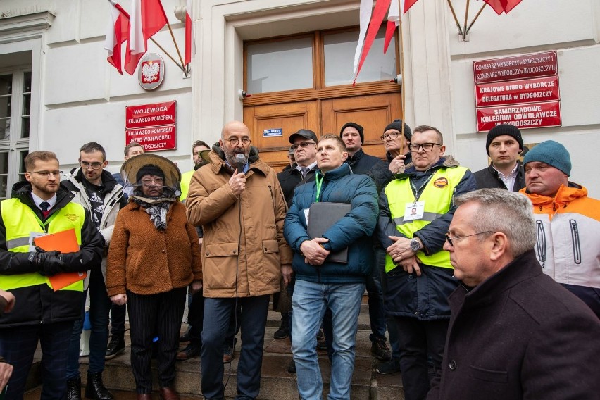 Bydgoszcz, protest rolników 20 lutego 2024.