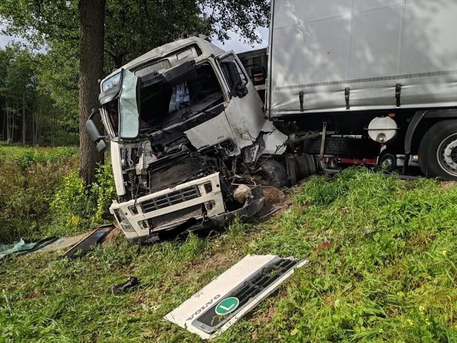 Krasne Stare: Wypadek zablokował DK8. Zderzyły się dwa tiry