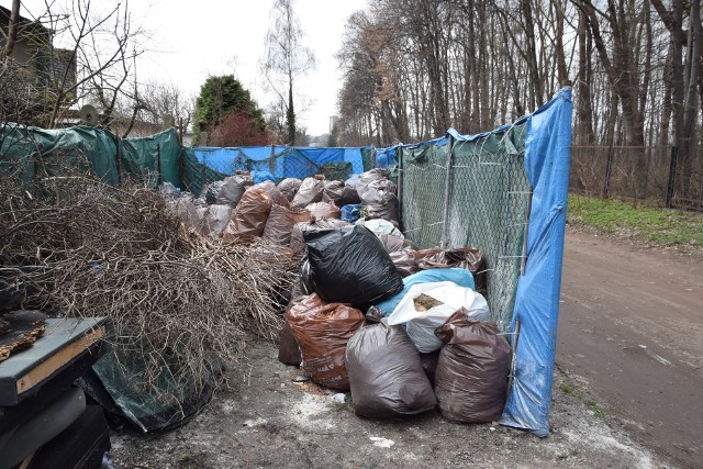 Tu miały trafiać jedynie odpady zielone. Składowane są jednak meble, opony, ubrania, butelki i szyby...