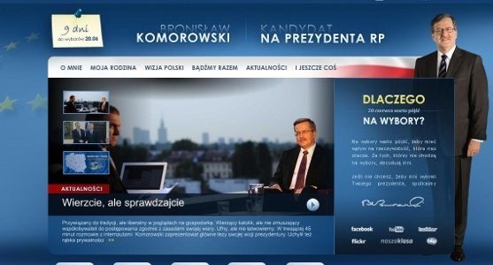 Strona internetowa Bronisława Komorowskiego