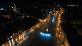 Świąteczny Białystok nocą. Zobacz nasze piękne miasto z lotu ptaka [ZDJĘCIA, WIDEO]
