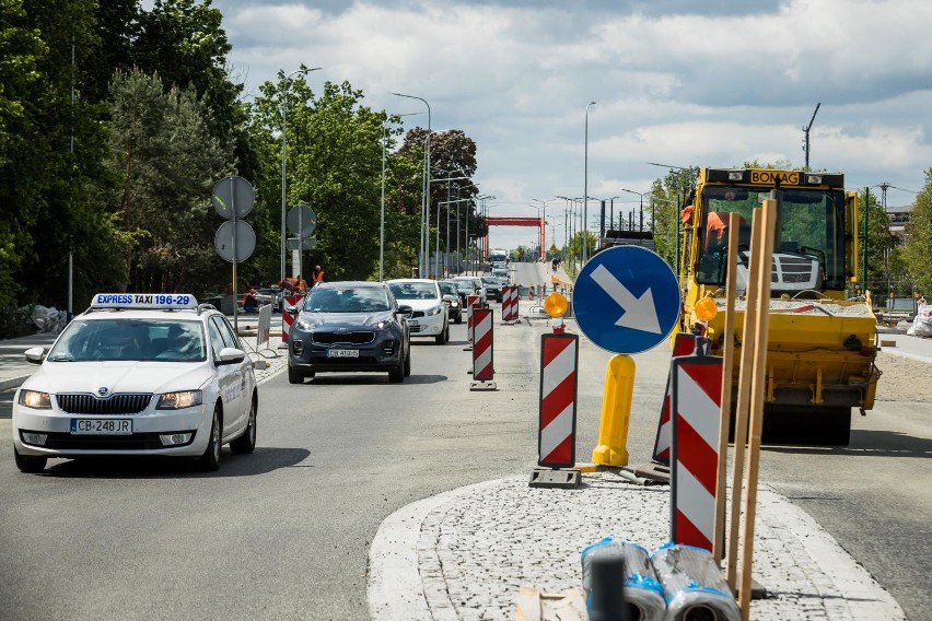 Buspas w ulicy Gdańskiej - Myślęcinek.