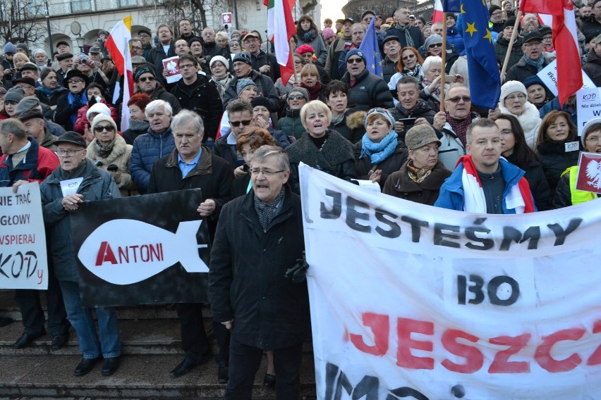 Manifestacja Komitetu Obrony Demokracji w Bielsku-Białej [ZDJĘCIA, WIDEO]