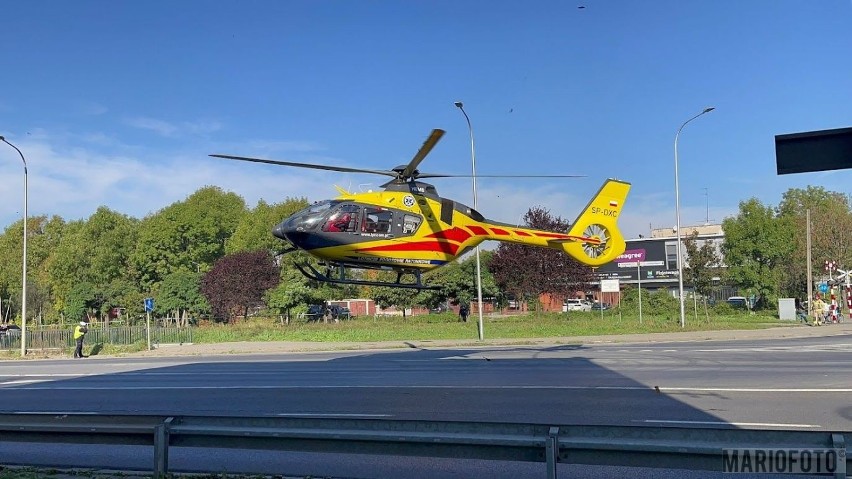 Śmigłowiec LPR lądował na skrzyżowaniu w Opolu.