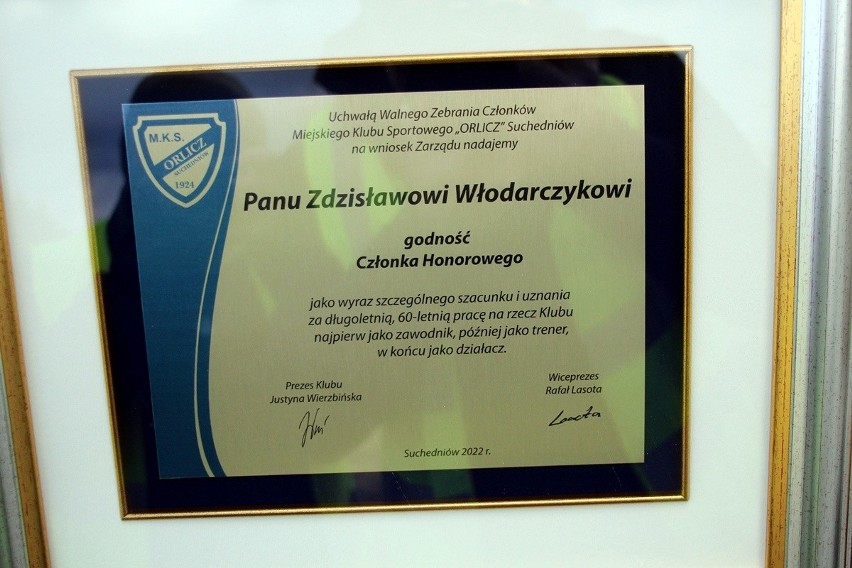 Zdzisław Włodarczyk został honorowym członkiem Orlicza Suchedniów