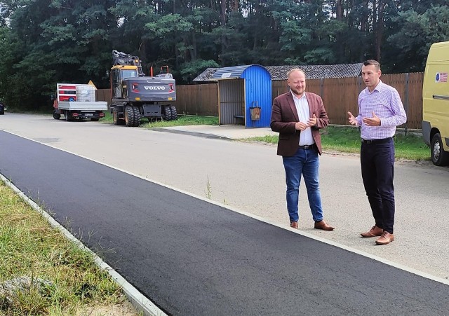 Widać duży postęp prac przy modernizacji drogi Susza – Stawiszyn pod Białobrzegami.