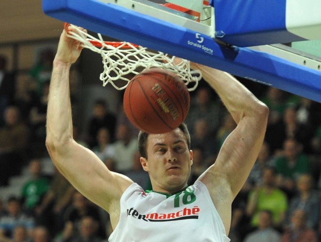 Vladimir Dragicević, najskuteczniejszy koszykarz Stelmetu Zielona Góra w pojedynku z Rosą Radom