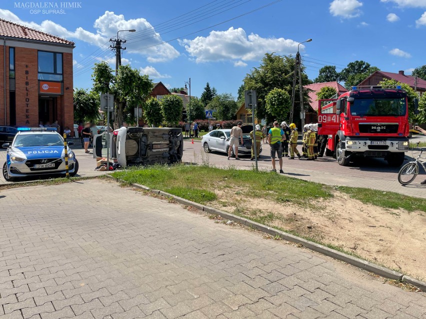 Supraśl. Wypadek na skrzyżowaniu ul. Cieliczańskiej, Zielonej oraz 11 Listopada [ZDJĘCIA]