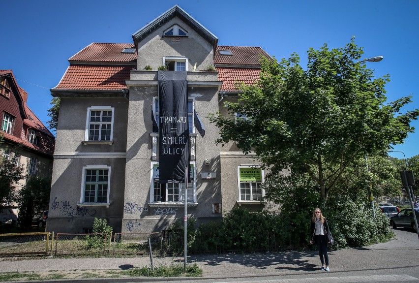 Akcja protestacyjna mieszkańców  ulicy Bohaterów Getta....