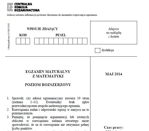 MATURA 2014 MATEMATYKA ROZSZERZONA była bardzo trudna?...