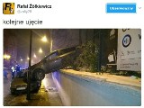 Kuriozalny wypadek w Gliwicach: kierowca "zaparkował" na dachu innego samochodu