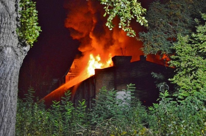 Pożar fabryki mebli w Kościanie