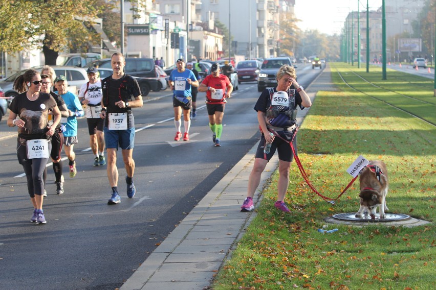 Zdjęcia z maratonu w Poznaniu 2018 - biegacze na pierwszym...