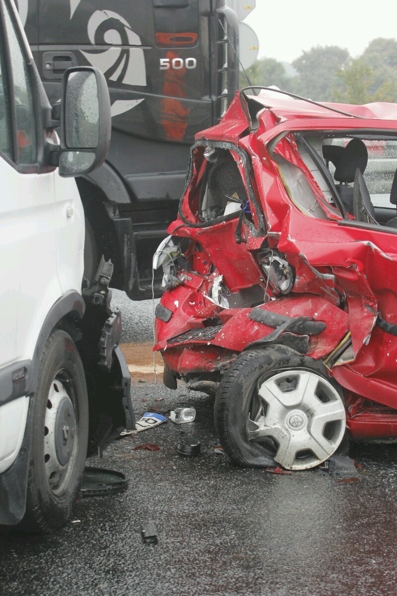 Wypadek na autostradzie A4 - 26.09.2013