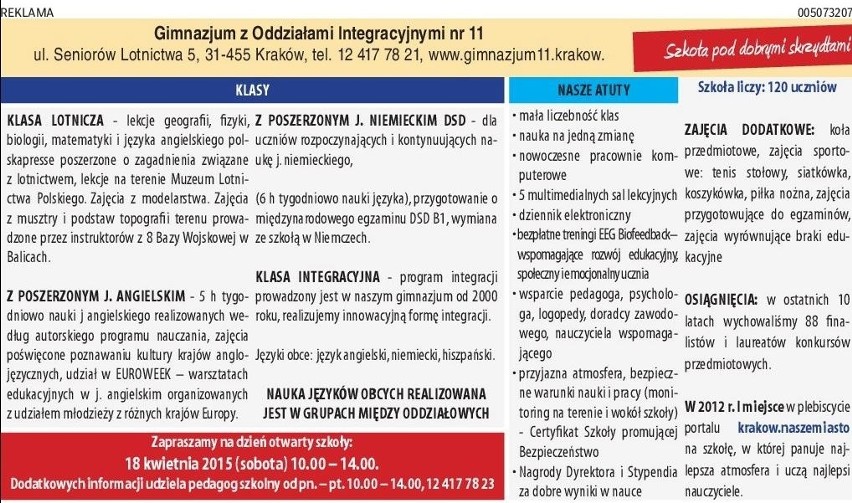 Gimnazjum z Oddziałami Integracyjnymi nr 11 Im . płk pil . St. Skarżyńskiego