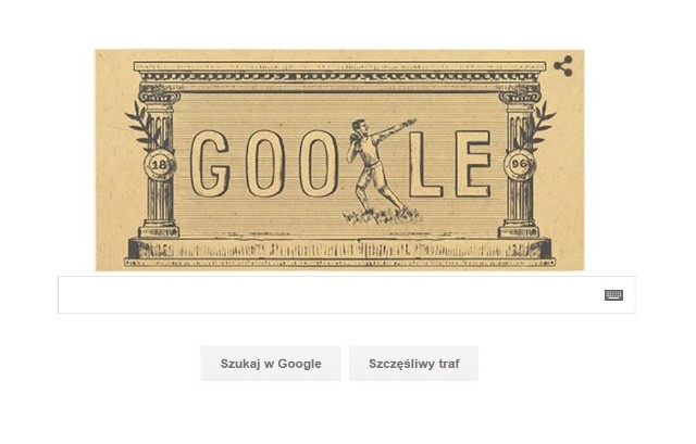 Google Doodle na 120. rocznicę pierwszych nowożytnych Igrzysk Olimpijskich