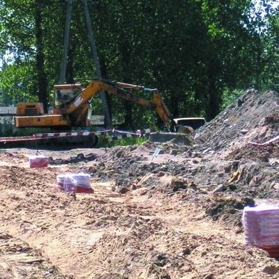 Podczas zbrojenia terenu w okolicy ul. Sitarskiej, Miejskiej i Targowej