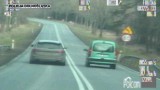 Pijany kierowca audi wyprzedzał na podwójnej ciągłej i przekroczył prędkość o 76 km/h [FILM]