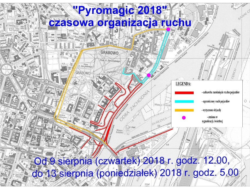 Pyromagic 2018: Zmiany w komunikacji miejskiej i organizacji...