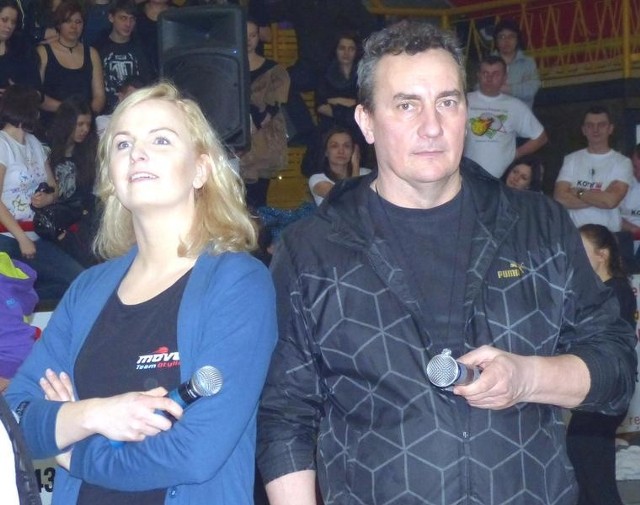 Otylia Jędrzejczak (obok pochodzący ze Stalowej Woli sportowy dziennikarz telewizyjny Edward Durda) wspominała przy okazji wizyty w Stalowej Woli o swojej współpracy z trenerem Pawłem Słomińskim.