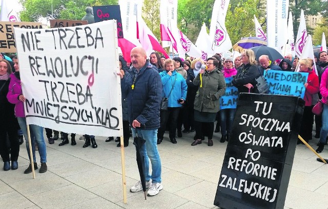 10 października nauczyciele strajkowali w 17 polskich miastach, także w Poznaniu