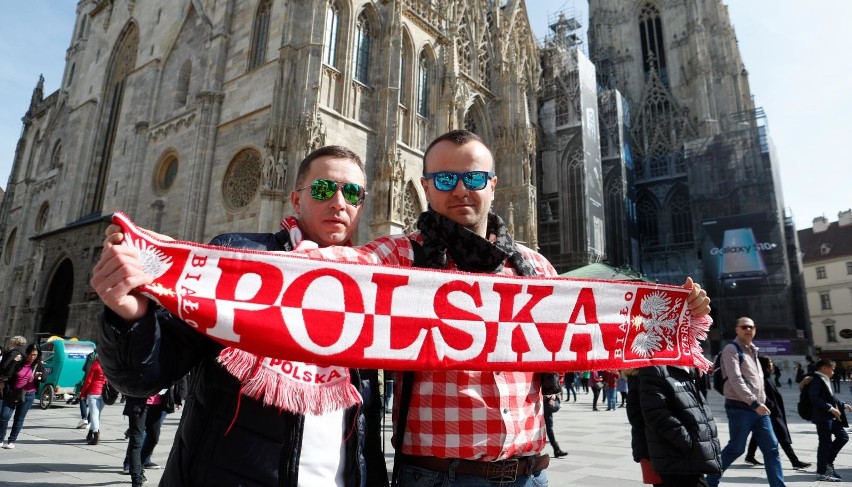 Austria – Polska. Polscy kibice opanowali centrum Wiednia [ZDJĘCIA]