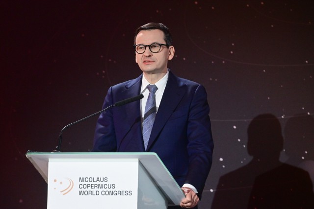 Premier Mateusz Morawiecki na Światowym Kongresie Kopernikańskim w Toruniu. Powiedział, czy obawia się sztucznej inteligencji.