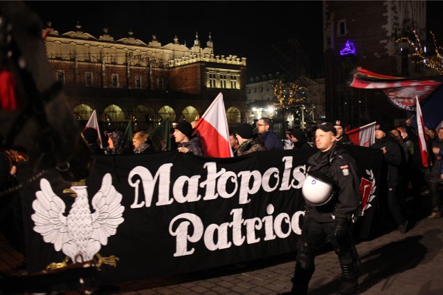 Jeden z marszy organizowanych przez Małopolskich Patriotów