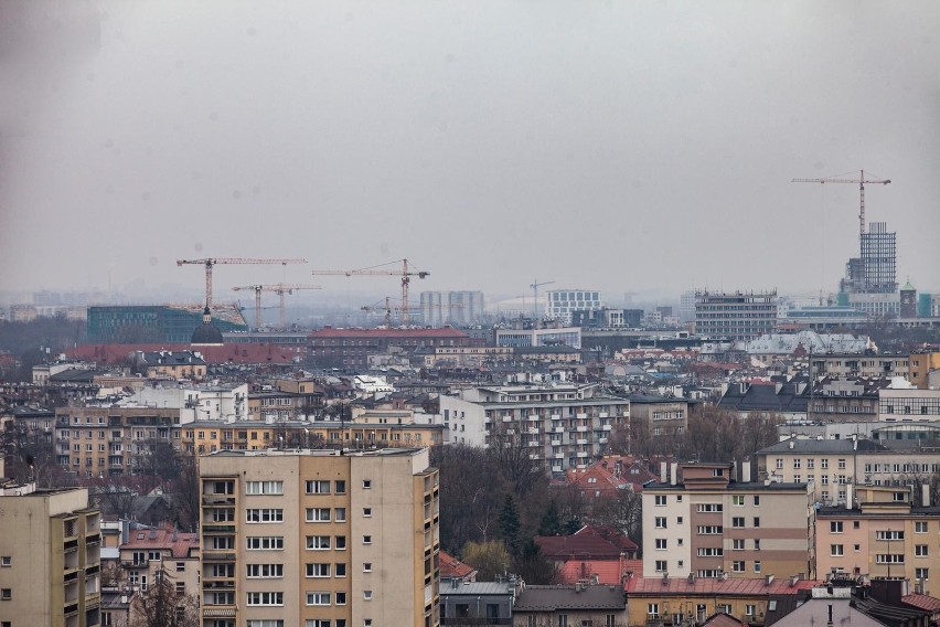 Widok z dachu Biprostalu w dzielnicy Krowodrza