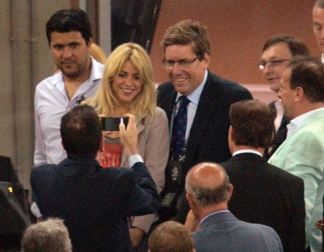 Shakira na meczu Hiszpania - Chorwacja.