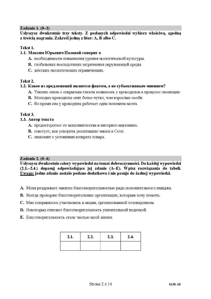 MATURA PRÓBNA 2020: Język rosyjski - poziom rozszerzony. Zobacz arkusz maturalny z 6 kwietnia i klucz odpowiedzi z 15 kwietnia 2020 r.