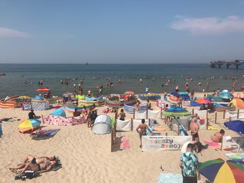 Plaża w Międzyzdrojach.