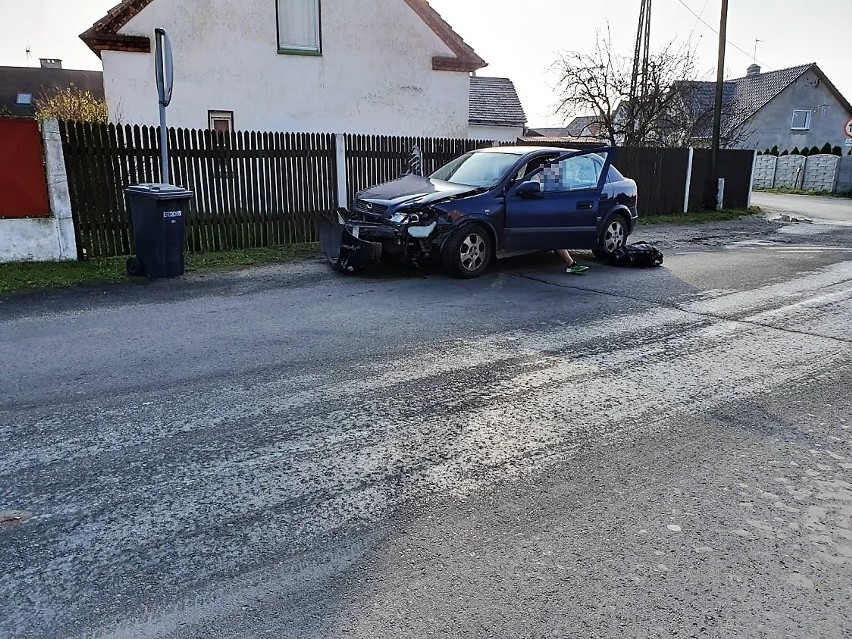 Zderzenie opla i suzuki w miejscowości Węgry