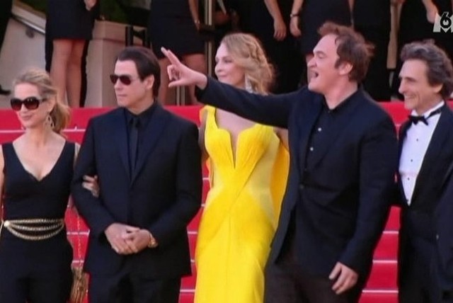 Gwiazdy "Pulp Fiction" w Cannes (fot. FR M6/x-news)