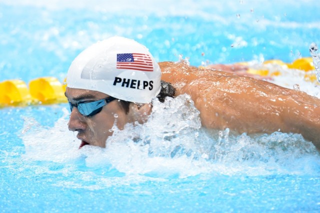 02.08.2012 anglia londyn 2012..plywanie eliminacje 100m motyl n/z michael phelps olimpiada igrzyska olimpijskie sport plywanie 100m motylek gazeta wroclawska pawel relikowski / gazeta wroclawska..