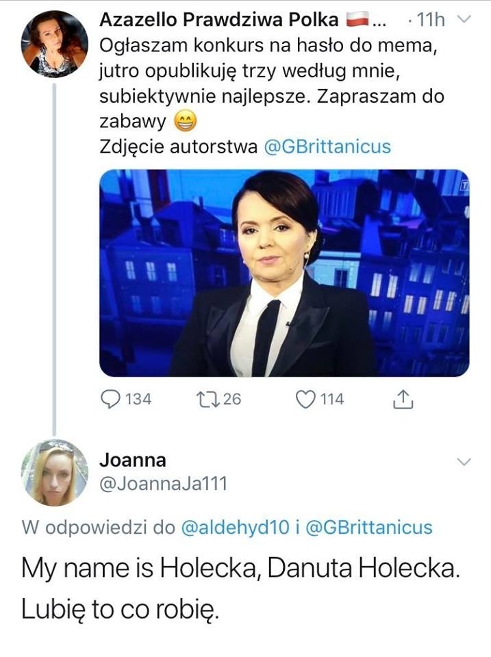 Danuta Holecka wystąpiła w garniturze łudząco podobnym do...