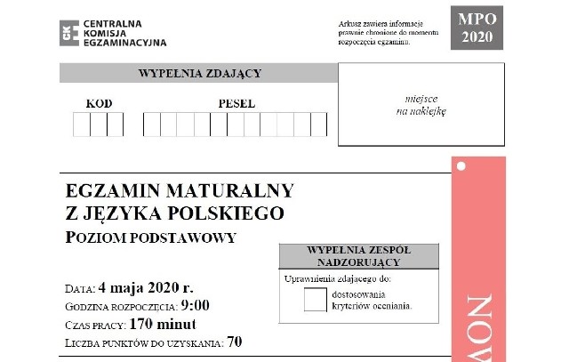 Matura 2020. Sprawdźcie odpowiedzi z języka polskiego. Kliknij w zdjęcie i przejdź do arkuszu z odpowiedzami >>>