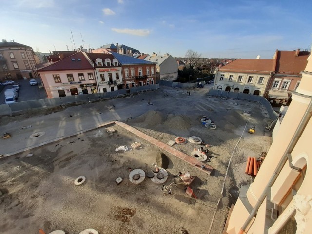 Remont płyty Rynku w Jarosławiu