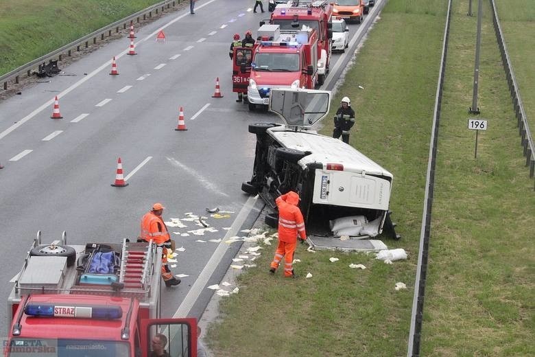 Do wypadku doszło na A1 w Pikutkowie - węzeł Włocławek...