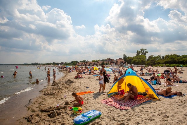 04.08.2018  sopot. tlumy na plazy i molo w sopocie fot. piotr hukalo / dziennik baltycki / polska press