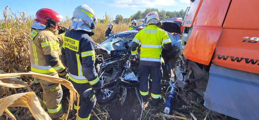 Do poważnego wypadku doszło na 283 km. Drogi Krajowej nr 10...