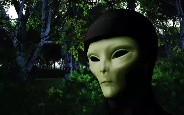 UFO w Emilcinie: Jesienią premiera filmu o spotkaniu z kosmitami/Na zdj. Kadr z filmu: Tak, według Jana Wolskiego, miał wyglądać kosmita