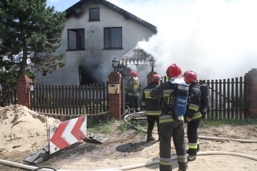 Pożar domu jednorodzinnego w Wilczycach