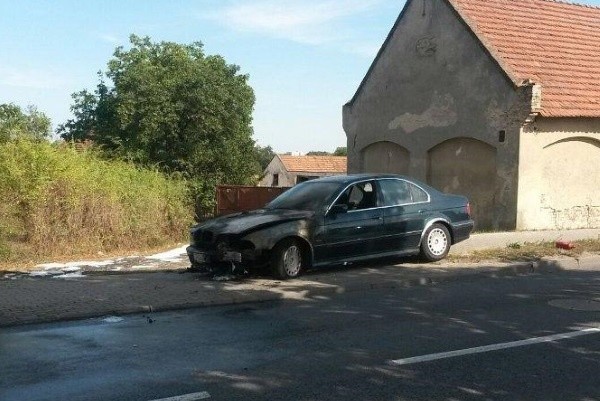 Auto płonęło na ul. Domańskiego w Opolu.