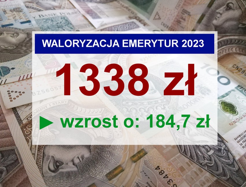 Wyliczenia waloryzacji emerytur zaczynamy od kwoty 1338 zł,...