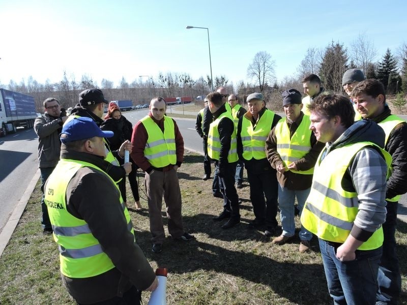 Protest przewoźników w Ostrołęce